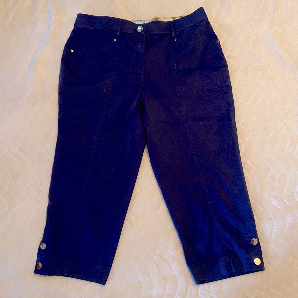 Chico’s Blue Capri Crop Pant 6 Petite